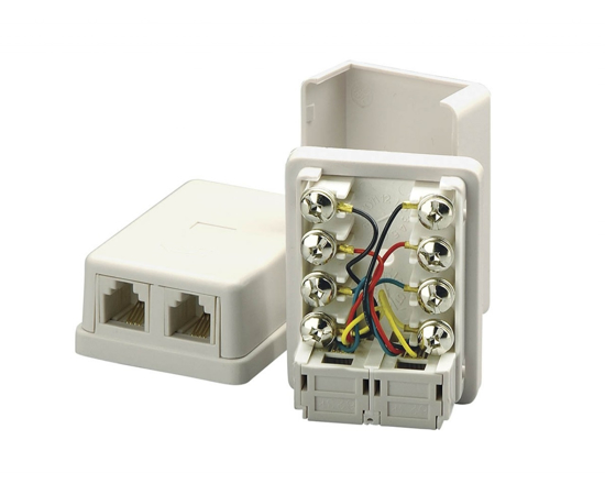 Picture of 4C Duplex Surface Mount Jack   CCT-NW-1044W
