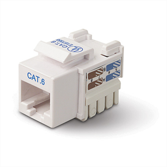 Picture of Cat-6 Keystone Jack, Punch Down   CCT-KJC6PDWE