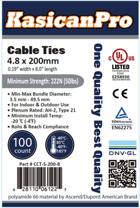 Picture of Plastic Cable Tie CCT-S-200-8