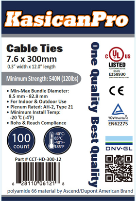 Picture of Plastic Cable Tie CCT-HD-300-12