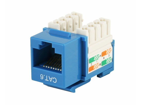 Picture of Cat-6 Keystone Jack, Punch Down   CCT-CAT6-CMR-BL