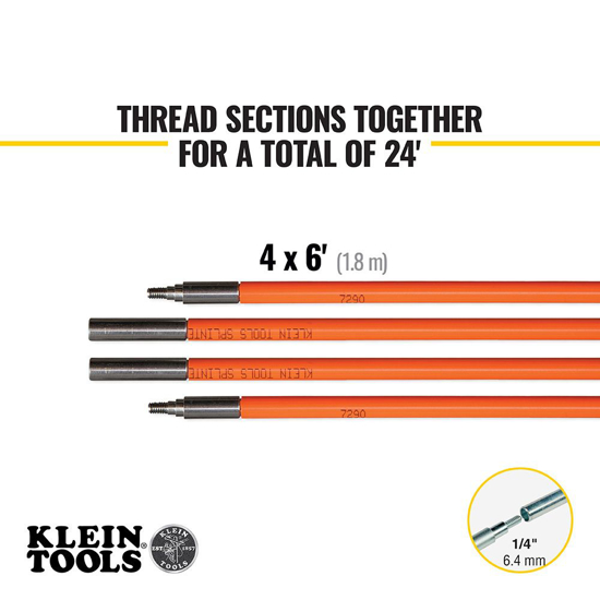 Picture of Klein Tools Lo-Flex Fish Rod Set, 24-Foot   CCT-56324