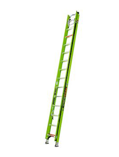 Picture of Hyperlite Fiberglass Extension Ladder with Rachet Levelers   CCT-17528-394V