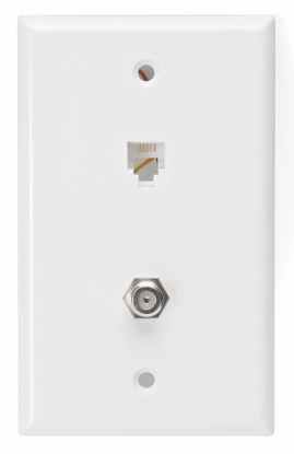 Picture of Cable/Telephone Wall Jack  CCT-300-234WH