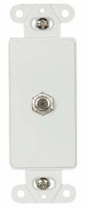 Picture of Decora Single F Connector Wall Jack    CCT-D1PK-WH