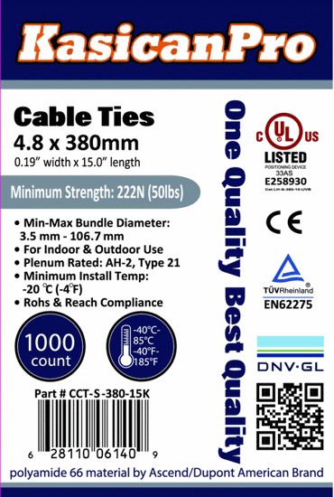 Picture of Plastic Cable Tie CCT-S-380-15K
