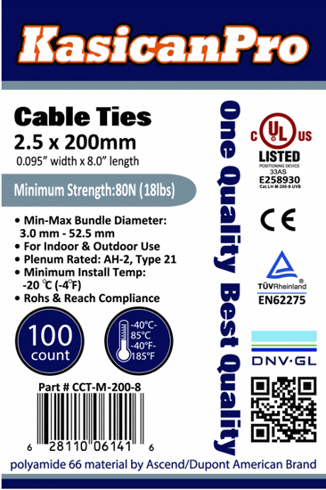 Picture of Plastic Cable Tie CCT-M-200-8
