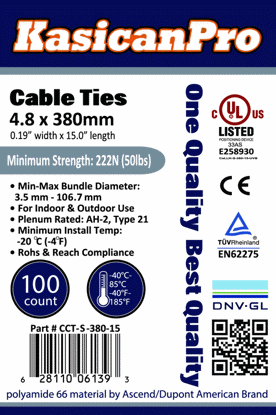 Picture of Plastic Cable Tie CCT-S-380-15